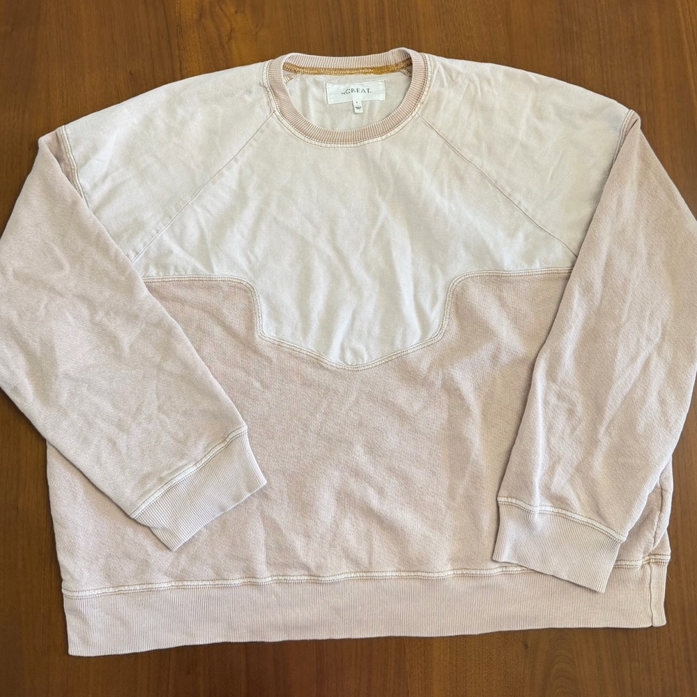 The GREAT The Western Slouch Sweatshirt Dusty Pink Size 0/XS